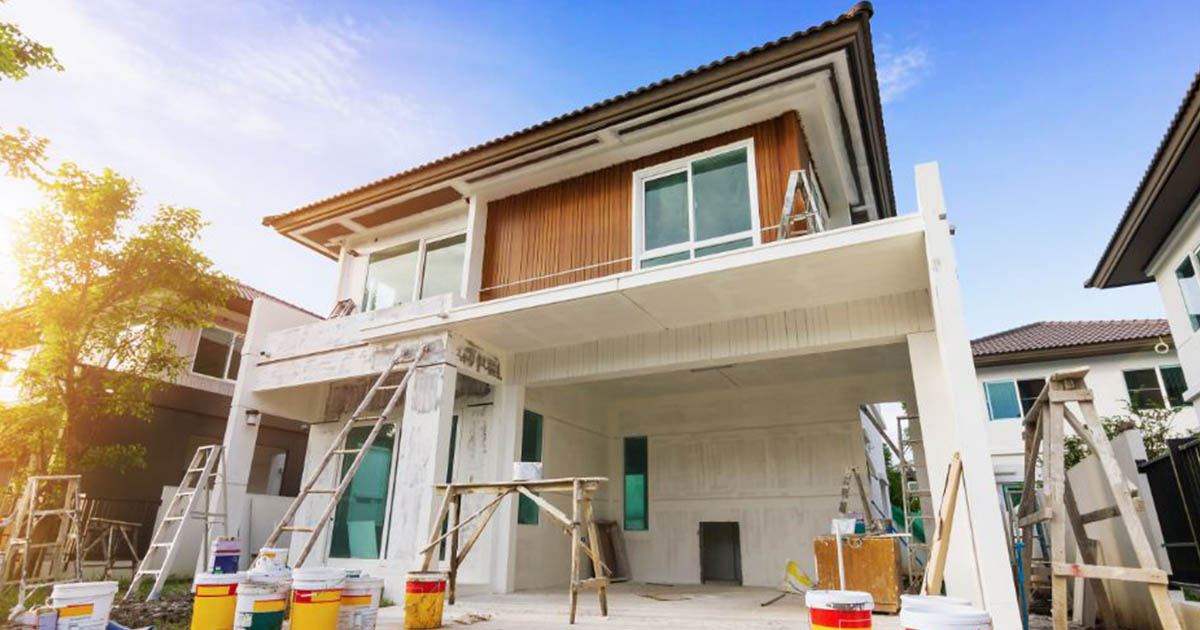 house under construction. Airbnb hosting tips.