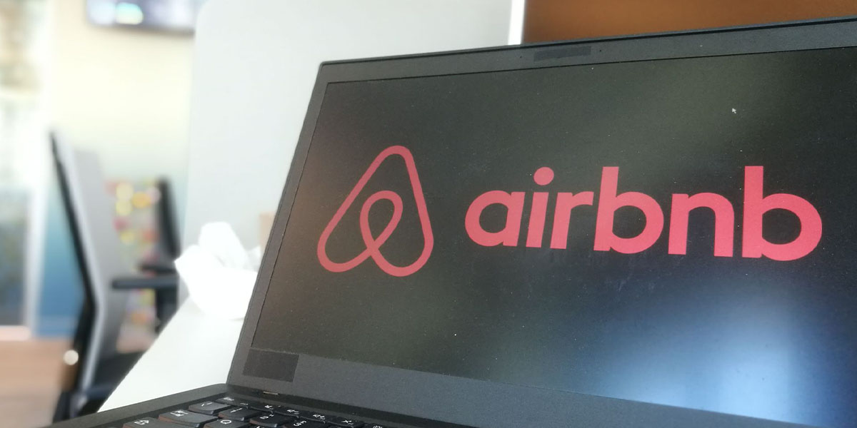 Airbnb Logo on a Laptop Computer