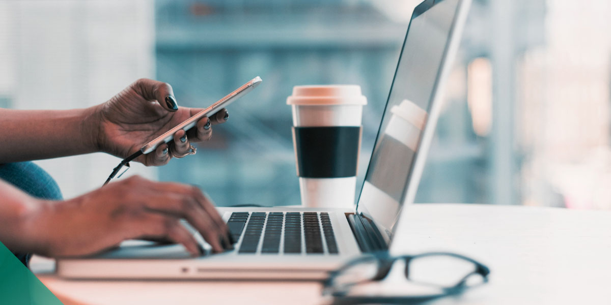 woman working with laptop 