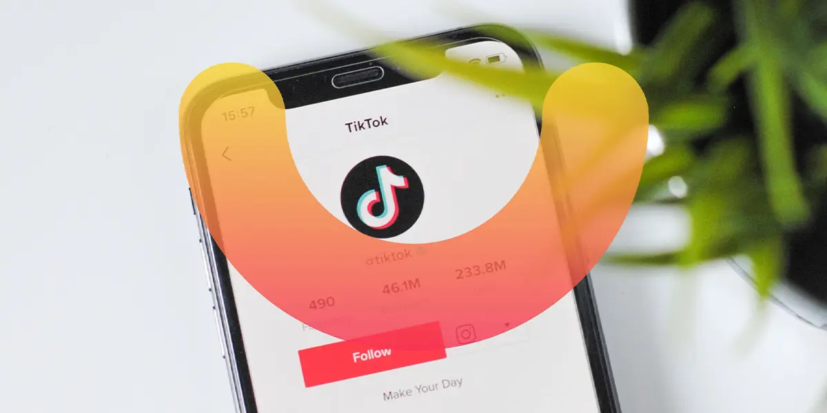 TikTok login page on a smartphone